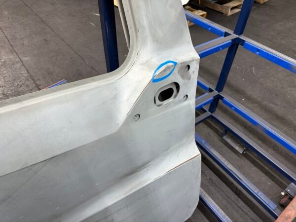Freightliner Cascadia RH Door Shell W/ Weather Deflector + Look Down Mirror Holes - Image 4