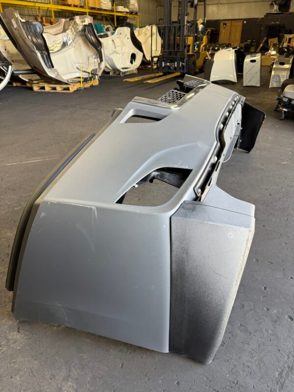 Freightliner Cascadia Textured Poly Bumper W/ Cutouts - Chrome Trim + Air Dam - Image 2