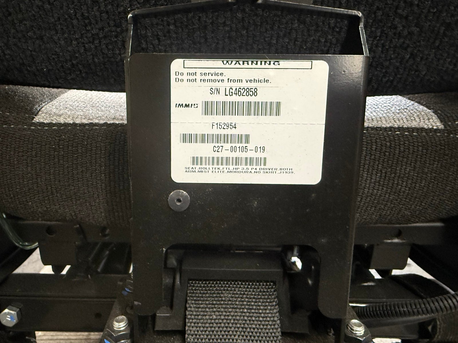 P3 Cascadia Rolltek SRS Air Ride Cloth Seat - Image 8